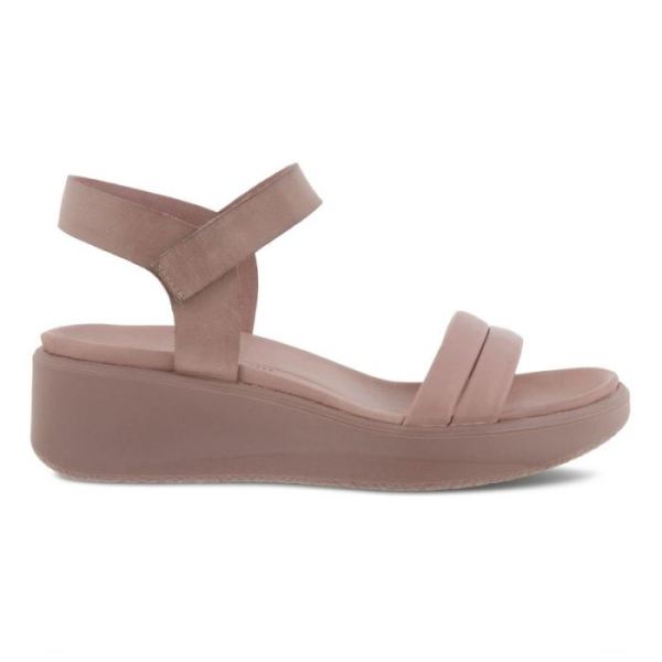 ECCO SHOES -FLOWT LX WOMEN'S WEDGE SANDAL-WOOD ROSE/WOOD ROSE