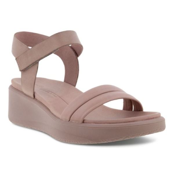 ECCO SHOES -FLOWT LX WOMEN'S WEDGE SANDAL-WOOD ROSE/WOOD ROSE