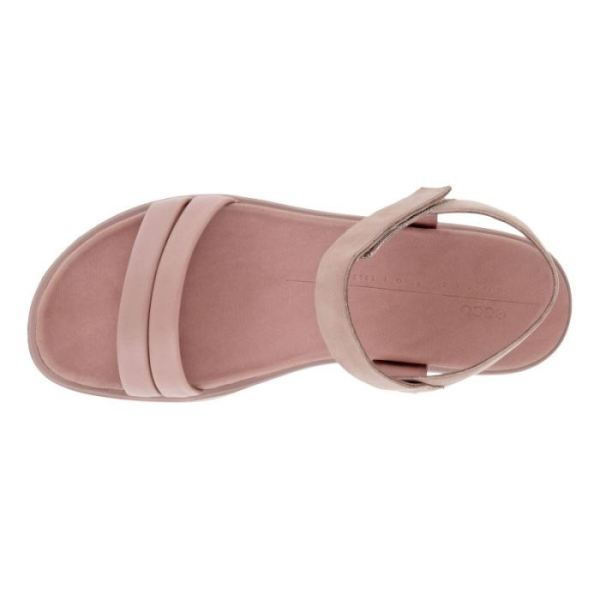 ECCO SHOES -FLOWT LX WOMEN'S WEDGE SANDAL-WOOD ROSE/WOOD ROSE