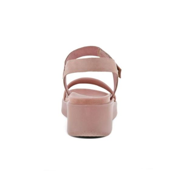 ECCO SHOES -FLOWT LX WOMEN'S WEDGE SANDAL-WOOD ROSE/WOOD ROSE