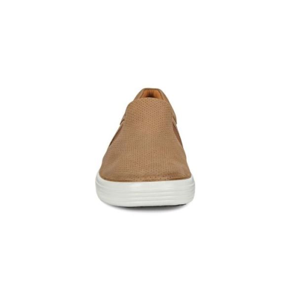 ECCO SHOES -SOFT 7 MEN'S SLIP-ON-CAMEL