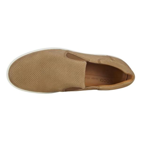 ECCO SHOES -SOFT 7 MEN'S SLIP-ON-CAMEL