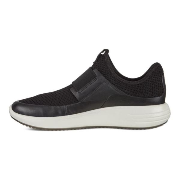 ECCO SHOES -SOFT 7 RUNNER WOMEN'S SLIP-ON SHOES-BLACK/BLACKBLACK