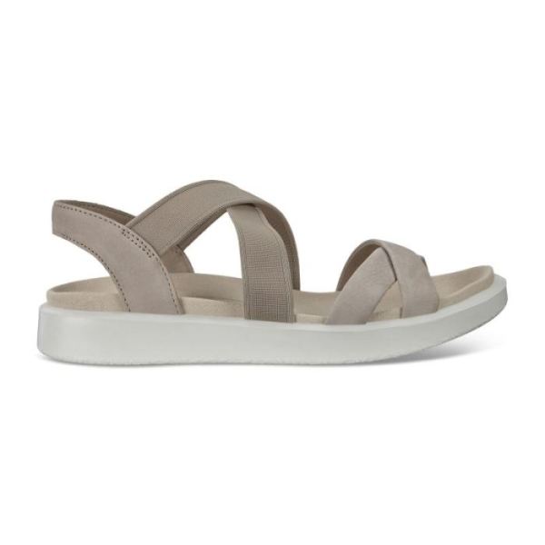 ECCO SHOES -FLOWT WOMEN'S FLAT STRAPPY SANDALS-GREY ROSE