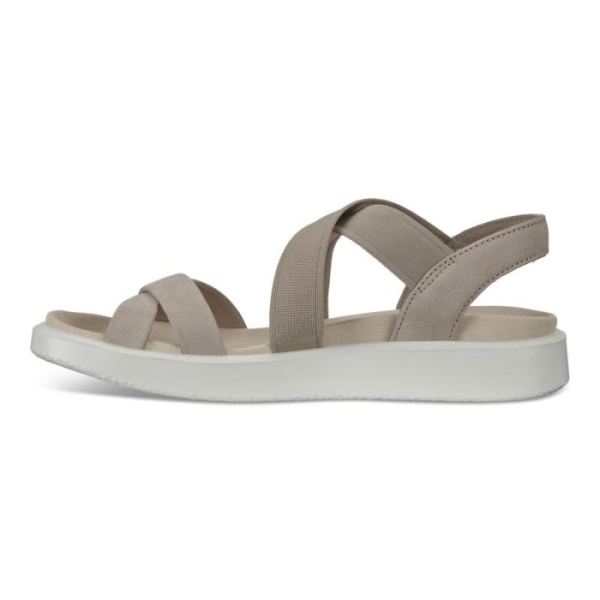 ECCO SHOES -FLOWT WOMEN'S FLAT STRAPPY SANDALS-GREY ROSE