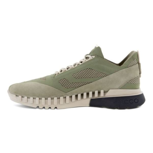 ECCO SHOES -ZIPFLEX MEN'S LOW TEX SHOES-VETIVER/VETIVER