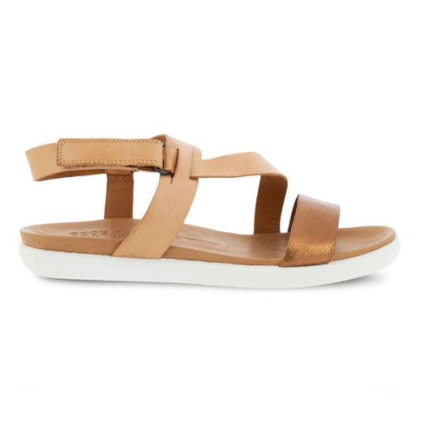 ECCO SHOES -SIMPIL SANDAL FLAT WOMEN'S SANDAL-BRONZE/LION