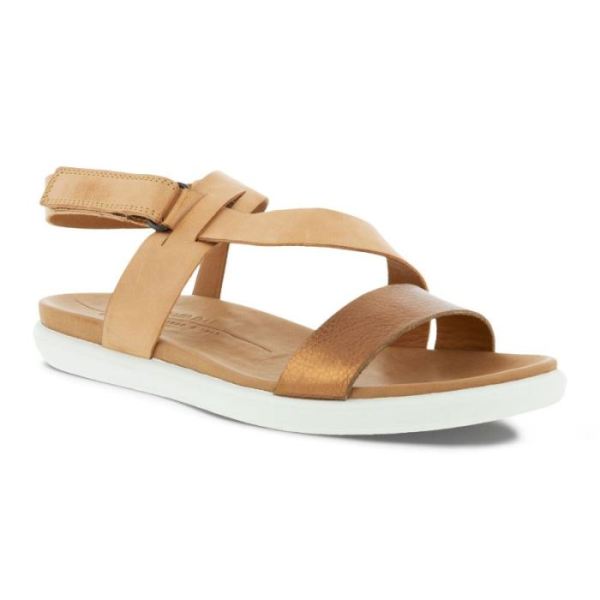 ECCO SHOES -SIMPIL SANDAL FLAT WOMEN'S SANDAL-BRONZE/LION