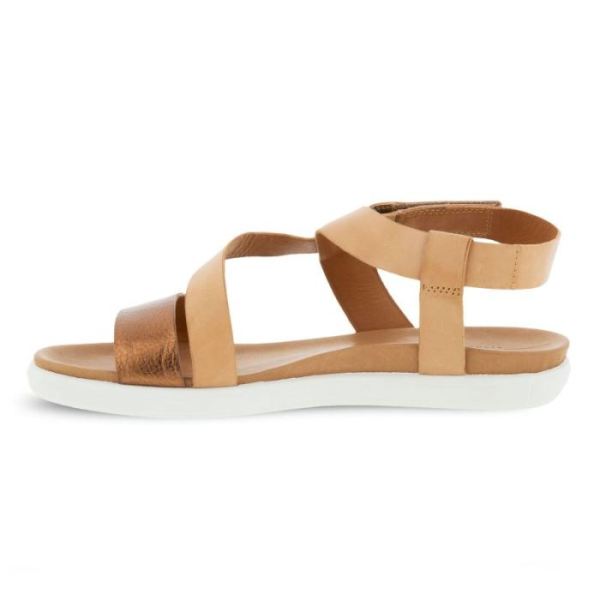 ECCO SHOES -SIMPIL SANDAL FLAT WOMEN'S SANDAL-BRONZE/LION