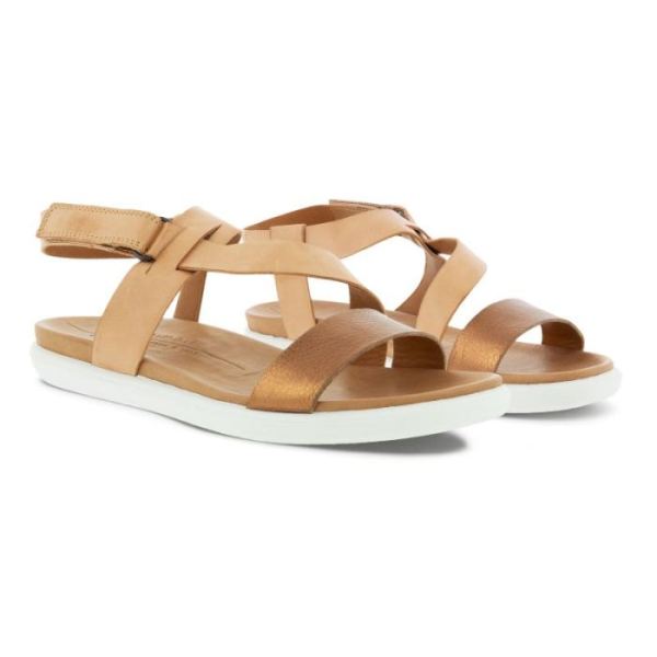 ECCO SHOES -SIMPIL SANDAL FLAT WOMEN'S SANDAL-BRONZE/LION