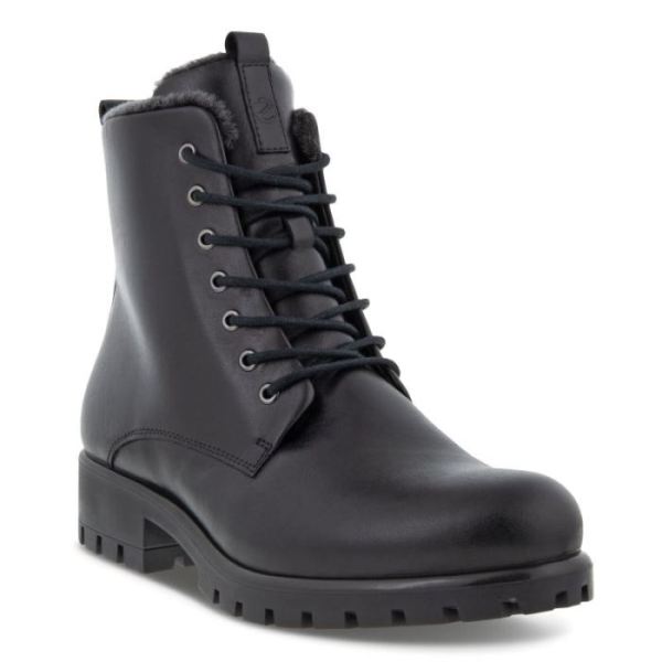 ECCO SHOES -MODTRAY WOMEN'S LACE BOOT-BLACK