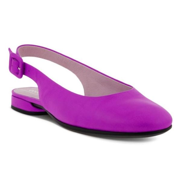 ECCO SHOES -ANINE WOMEN'S SLING-BACK FLATS-PHLOX NEON