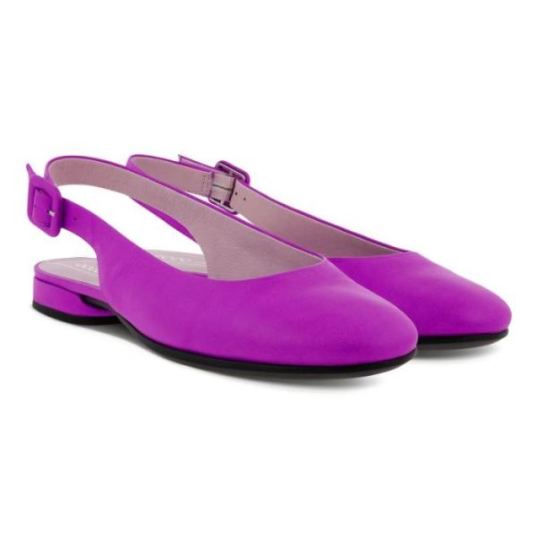 ECCO SHOES -ANINE WOMEN'S SLING-BACK FLATS-PHLOX NEON