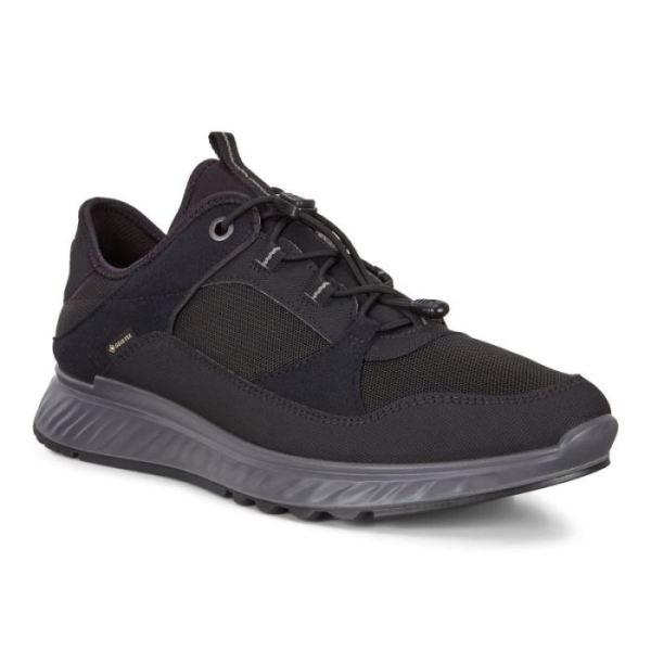 ECCO SHOES -EXOSTRIDE MEN'S LOW GTX SHOES-BLACK