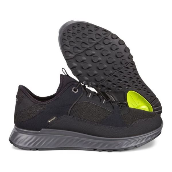 ECCO SHOES -EXOSTRIDE MEN'S LOW GTX SHOES-BLACK