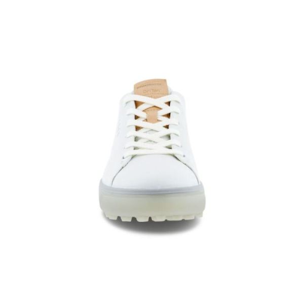 ECCO SHOES -WOMEN'S GOLF TRAY LACED SHOES-BRIGHT WHITE