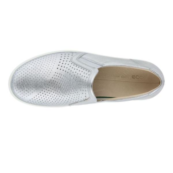 ECCO SHOES -SOFT 7 WOMEN'S SLIP-ON-ALUSILVER