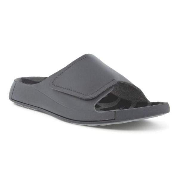 ECCO SHOES -2ND COZMO MEN'S ONE BAND SLIDE-TITANIUM