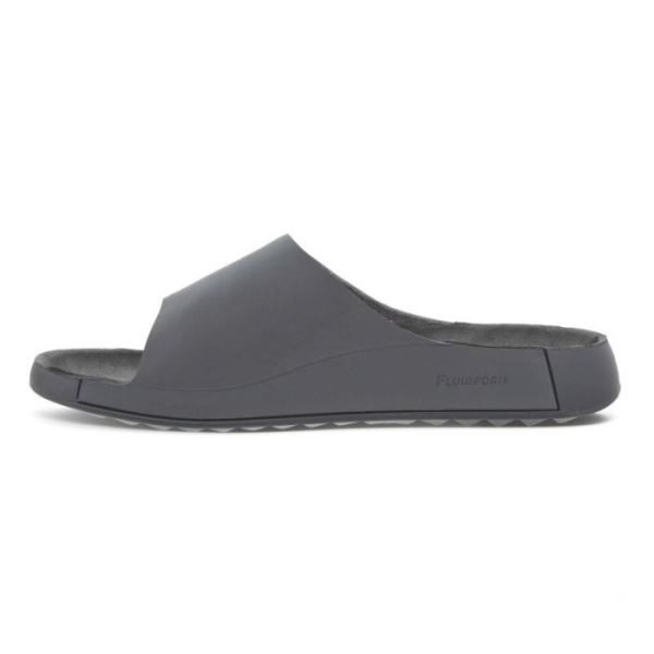 ECCO SHOES -2ND COZMO MEN'S ONE BAND SLIDE-TITANIUM