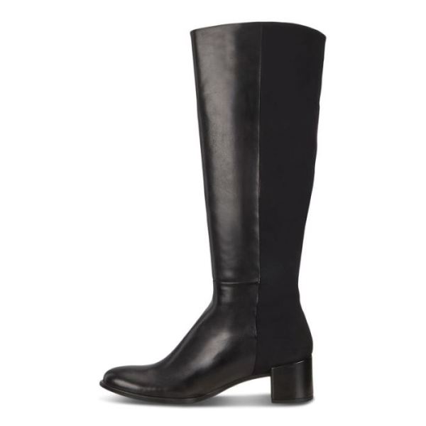 ECCO SHOES -SHAPE 35 WOMEN'S HIGH-CUT BLOCK BOOT-BLACK/BLACK