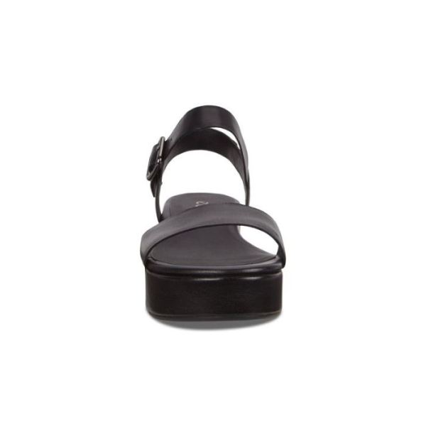 ECCO SHOES -ELEVATE PLATEAU FLAT WOMEN'S SANDAL-BLACK