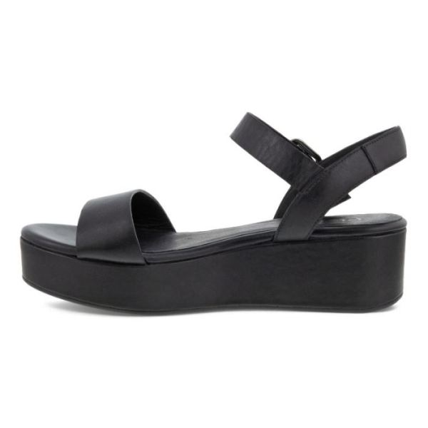 ECCO SHOES -ELEVATE PLATEAU FLAT WOMEN'S SANDAL-BLACK