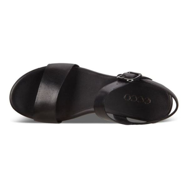 ECCO SHOES -ELEVATE PLATEAU FLAT WOMEN'S SANDAL-BLACK