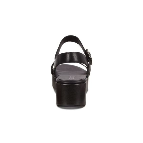 ECCO SHOES -ELEVATE PLATEAU FLAT WOMEN'S SANDAL-BLACK