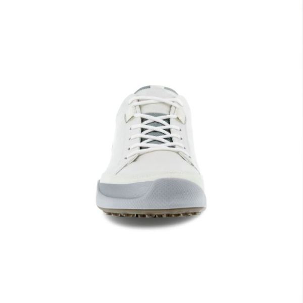 ECCO SHOES -MEN'S GOLF BIOM HYBRID LACED-WHITE/SILVER METALLIC/WHITE