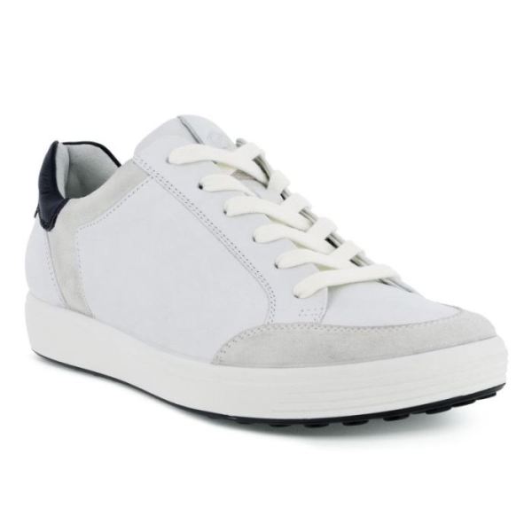 ECCO SHOES -SOFT 7 WOMEN'S RETRO SNEAKER-SHADOW WHITE/WHITE/BLACK