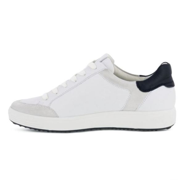 ECCO SHOES -SOFT 7 WOMEN'S RETRO SNEAKER-SHADOW WHITE/WHITE/BLACK