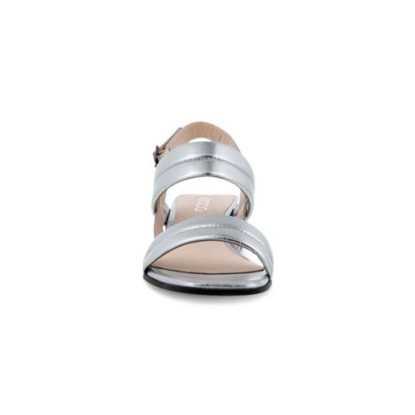 ECCO SHOES -ELEVATE SQUARED WOMEN'S SANDAL-ALUSILVER