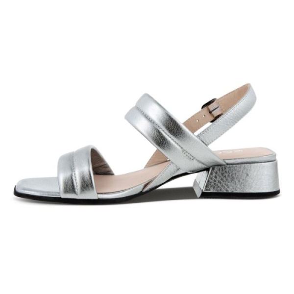 ECCO SHOES -ELEVATE SQUARED WOMEN'S SANDAL-ALUSILVER