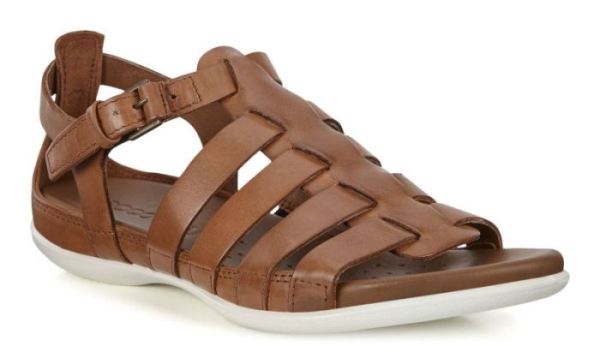 ECCO SHOES -FLASH FLAT SANDAL-MAHOGANY