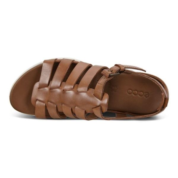 ECCO SHOES -FLASH FLAT SANDAL-MAHOGANY