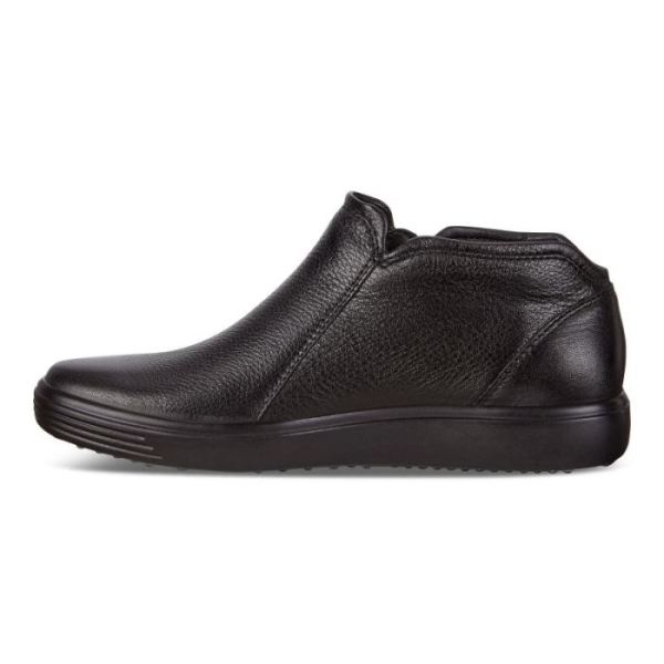 ECCO SHOES -SOFT 7 WOMEN'S SIDE ZIP BOOTIE-BLACK