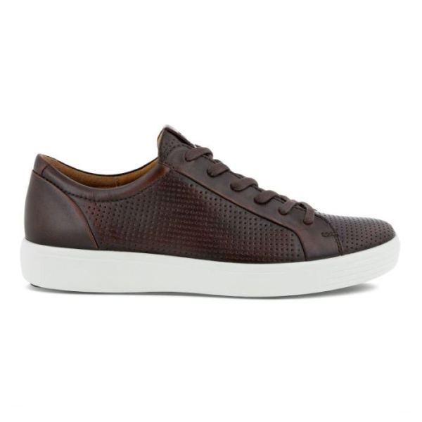 ECCO SHOES -SOFT 7 MEN'S LACED SHOES-COGNAC