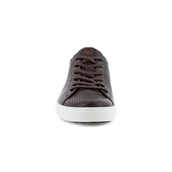 ECCO SHOES -SOFT 7 MEN'S LACED SHOES-COGNAC