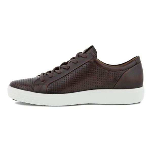 ECCO SHOES -SOFT 7 MEN'S LACED SHOES-COGNAC