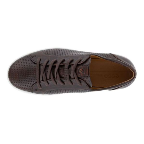 ECCO SHOES -SOFT 7 MEN'S LACED SHOES-COGNAC