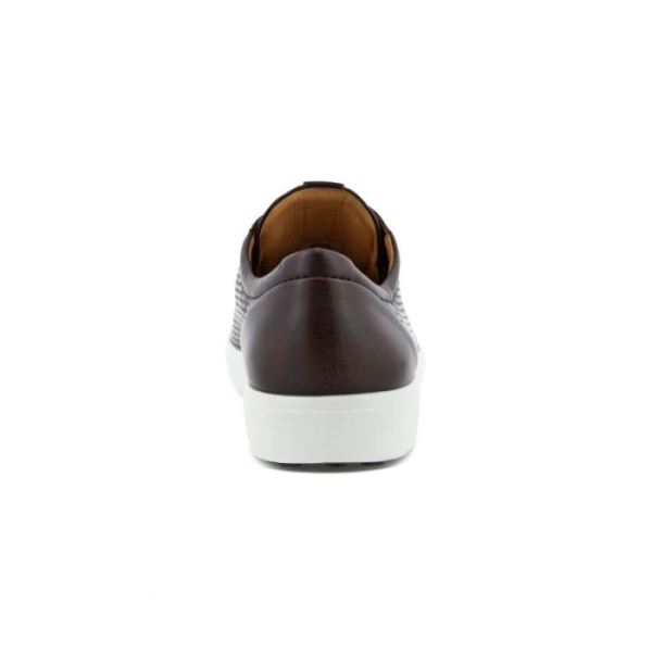 ECCO SHOES -SOFT 7 MEN'S LACED SHOES-COGNAC