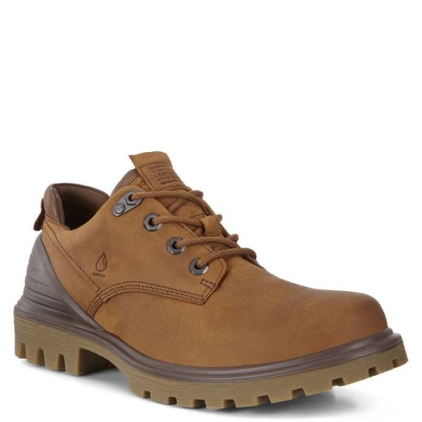 ECCO SHOES -TREDTRAY MEN'S SHOE-AMBER COCOA BROWN