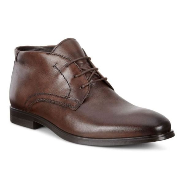 ECCO SHOES -MELBOURNE MEN'S DRESS BOOT-COCOA BROWN