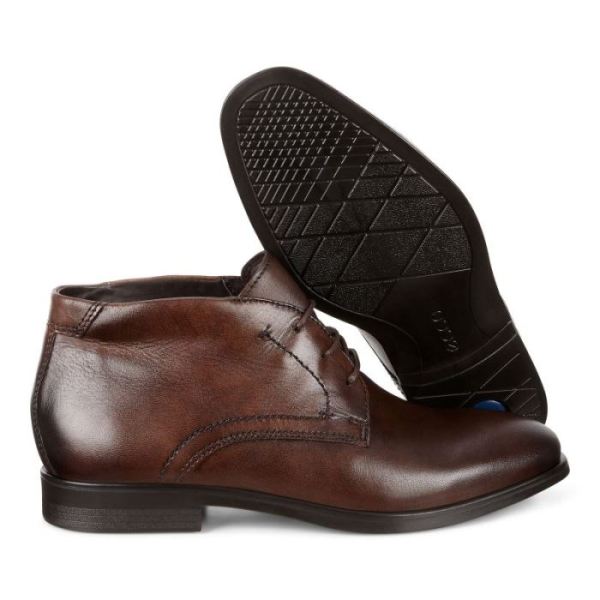 ECCO SHOES -MELBOURNE MEN'S DRESS BOOT-COCOA BROWN