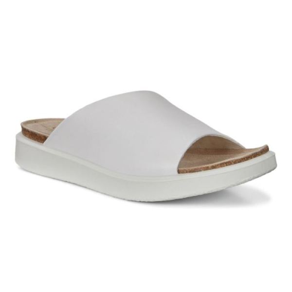 ECCO SHOES -CORKSPHERE WOMEN'S SLIP-ON SANDALS-BRIGHT WHITE