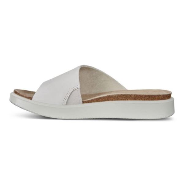 ECCO SHOES -CORKSPHERE WOMEN'S SLIP-ON SANDALS-BRIGHT WHITE