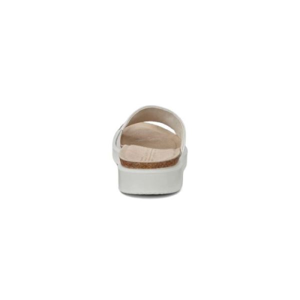 ECCO SHOES -CORKSPHERE WOMEN'S SLIP-ON SANDALS-BRIGHT WHITE