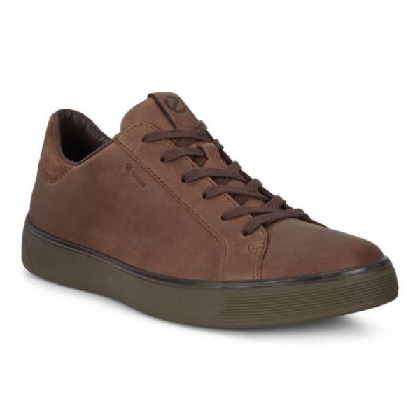 ECCO SHOES -STREET TRAY MEN'S GTX SNEAKER-COCOA BROWN/COCOA BROWN