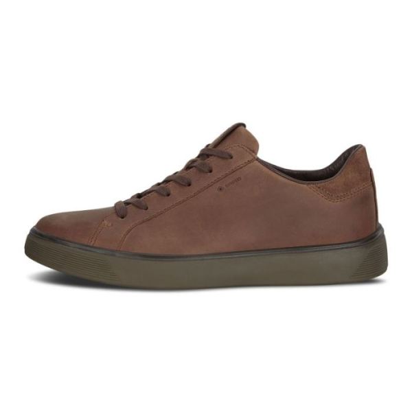 ECCO SHOES -STREET TRAY MEN'S GTX SNEAKER-COCOA BROWN/COCOA BROWN