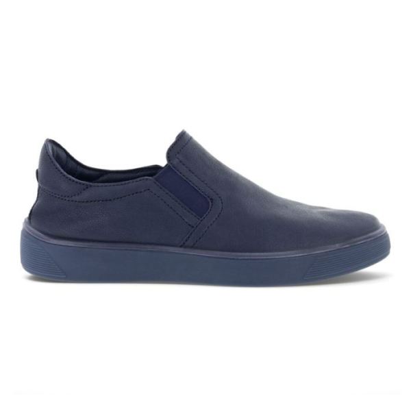 ECCO SHOES -STREET TRAY MEN'S RETRO SLIP-ON-NIGHT SKY